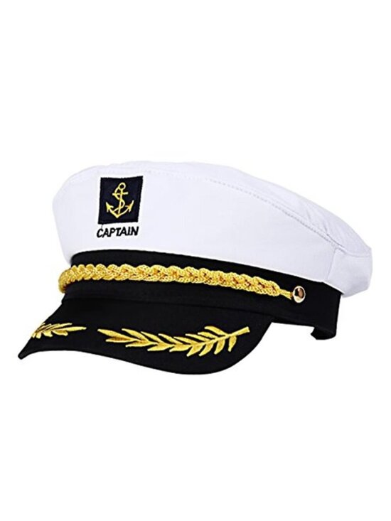 Accessories - Adult Yacht Captain Hat White Sailor Hat for Women Men Yacht Boat Sailor